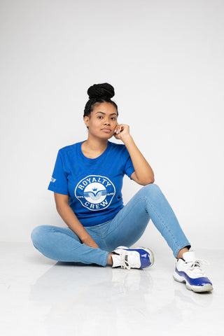 Royal Blue & White Royalty Crew T-Shirt