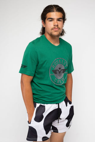 Ever Green & Dark Grey Royalty Crew T-Shirt