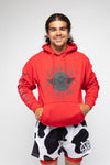 Red, Dark Grey and Black Royalty Crew Hoodie